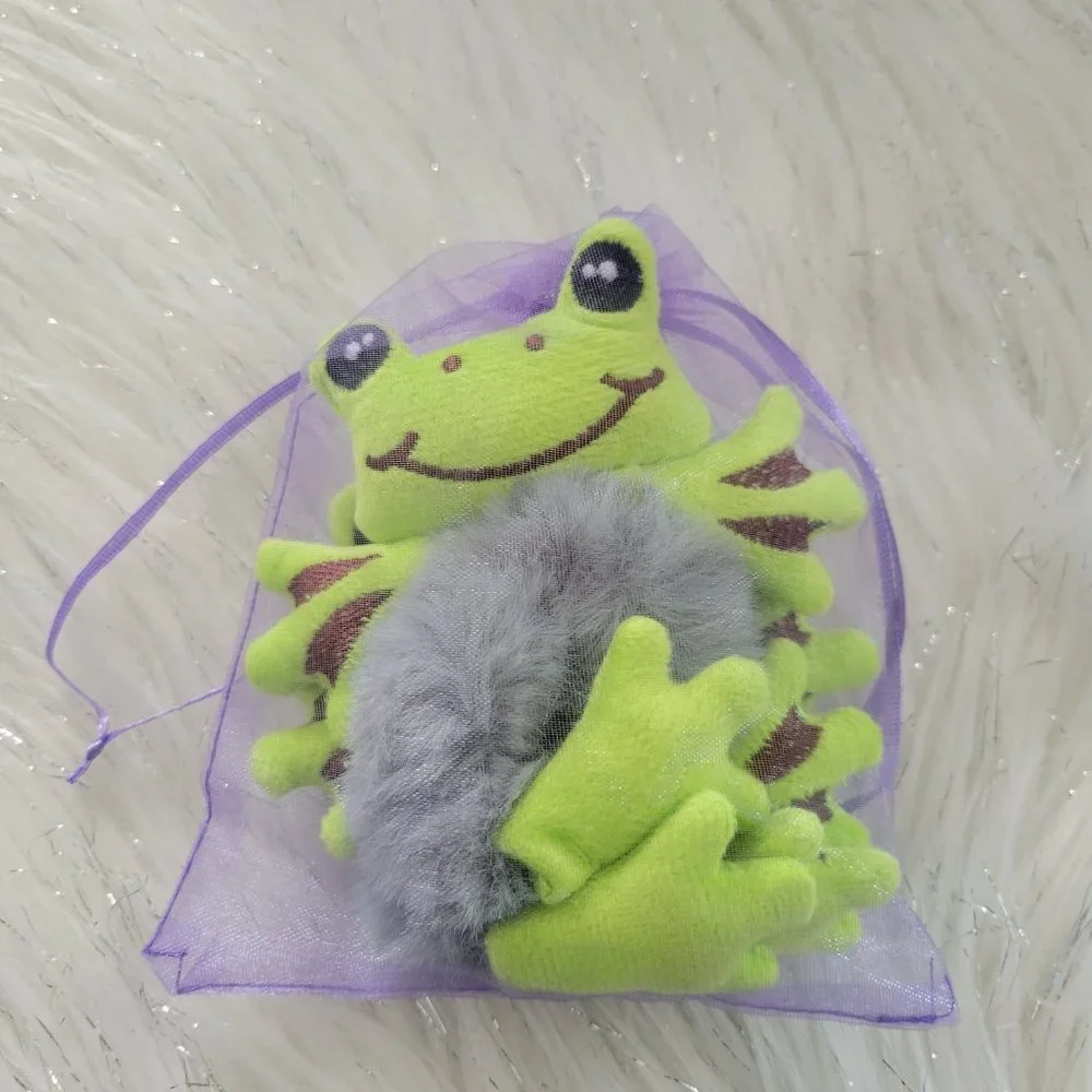 Set of 2 Plush Frog Scrunchies